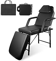 CooFel 3-Section Spa Massage Table with Hydraulic Stool — image 1