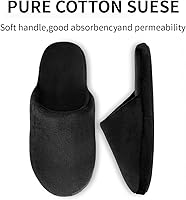 3-Pair Luxury Spa Slippers - Cotton Memory Foam Non-slip Closed Toe — image 4