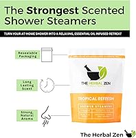 Herbal Zen Tropical Refresh Shower Steamers with Citrus Essential Oils — image 6