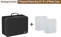 DocSafe Fireproof Photo Storage Box with Lock, 16 Inner 4″ x 6″ Photo Cases — image 2