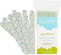 Flowery Green Core Disinfectable Nail Files, 100/180 Grit, 20 Pack — image 1