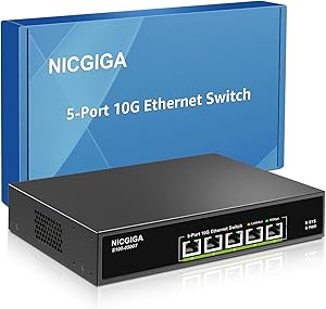 NICGIGA 5 Port 10G Ethernet Switch