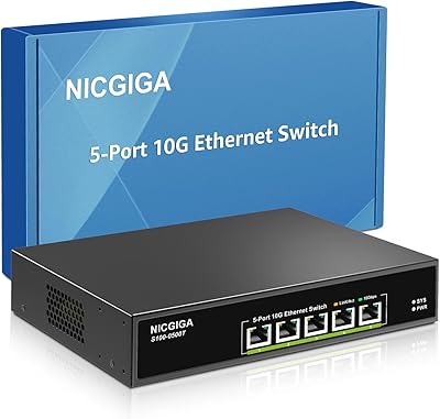 NICGIGA 5 Port 10G Ethernet Switch