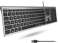 Macally Ultra-Slim USB Wired Computer Keyboard — image 1