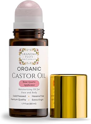 Grandma Flo's Naturals Organic Castor Oil with Rose Quartz Roll On 50ml