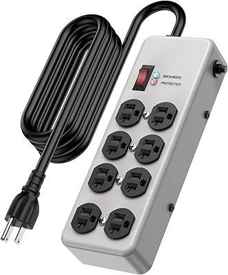 HEZI 20A Power Strip Surge Protector