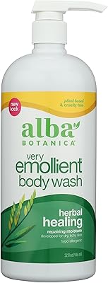 Alba Botanica Very Emollient Bath and Shower Gel, Herbal Healing, 32oz