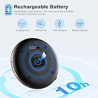 HOTT CD711T Portable CD Player with Bluetooth 5.0 — image 4