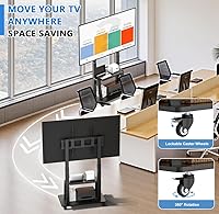 Duiliuu Mobile TV Cart Rolling TV Stand — image 4