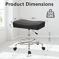 KLASIKA Heavy Duty Extra Wide Rolling Stool — image 3