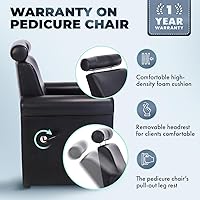 Buy-Rite Salon & Spa Equipment Mona Lisa Plumb Free Pedicure Chair - Black — image 5