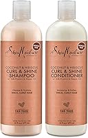 SheaMoisture Coconut & Hibiscus Curl & Shine Shampoo & Conditioner 16oz — image 1