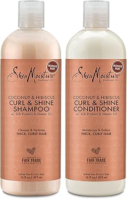 SheaMoisture Coconut & Hibiscus Curl & Shine Shampoo & Conditioner 16oz