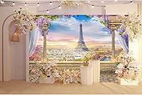 AOFOTO 10x7ft Eiffel Tower Backdrop — image 2
