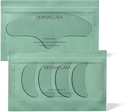 Dermaclara Silicone Facial Patches - Anti-Wrinkle Patches for Frown, Smile Lines & Forehead