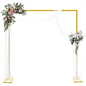 YIJXPOIN 8FT Gold Wedding Arch Backdrop Stand Review