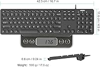 Arteck HA305 Backlit USB Wired Full Size Keyboard — image 4