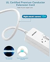 ROOTOMA 10FT Heavy Duty Extension Cord with Individual Switches — image 4