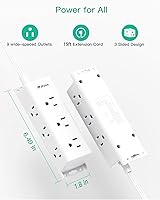 Mifaso Surge Protector Power Strip 9 Outlets 15FT — image 7
