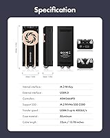 GRAUGEAR 40Gbps M.2 NVMe SSD Enclosure — image 9