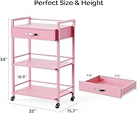Mefeir Salon Trolley Cart Pink — image 5