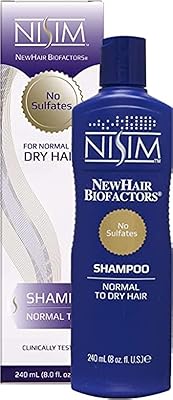NISIM NewHair BioFactors Shampoo for Normal to Dry Hair 8oz