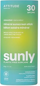 ATTITUDE Mineral Sunscreen Stick SPF 30 Unscented 2.1oz Review
