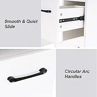 BarberPub Manicure Table with Wheels, White — image 5