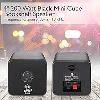 Pyle Home PCB4BK Mini Cube Bookshelf Speakers — image 5