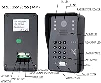 MOUNTAINONE Touch Key 7″ LCD RFID Password Video Door Phone Intercom System — image 4