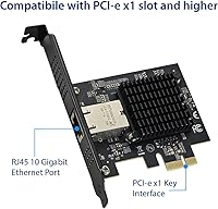 IO CREST Single Port 10 Gigabit Ethernet PCI-e x1 Network Card — image 4
