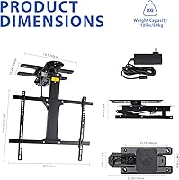TOPSKY TV02.01 Electric Adjustable Ceiling TV Mount for 32-75 inch TVs — image 6