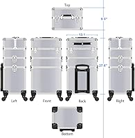 OUDMAY 3-in-1 Aluminum Rolling Makeup Case — image 6