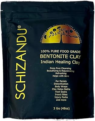 Schizandu Organics Bentonite Indian Aztec Healing Clay 3 Lbs