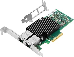 Vogzone 10Gb PCI-E NIC Network Card X550-T2