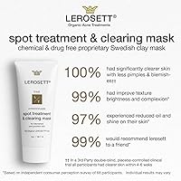 LEROSETT Facial Clay Mask for Acne, Oily Skin, 3.8oz — image 3