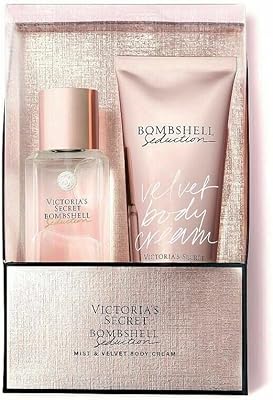 Victoria's Secret Bombshell Seduction Gift Set 2 Piece Mist & Velvet Body Cream 3.4oz