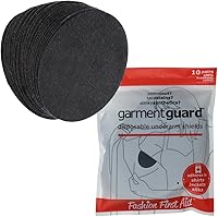 Garment Guard Disposable Adhesive Cotton Underarm Sweat Pads (10 Pairs, Black) — image 1