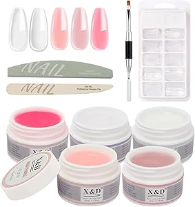 X&D Poly Gel Nail Kit 5 Colors