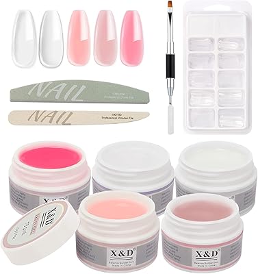 X&D Poly Gel Nail Kit 5 Colors