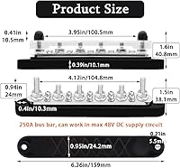 Dianrui 12V Bus Bar Power Distribution Block 250A — image 2