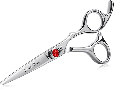 Purple Dragon 5.0-inch Silver Barber Hair Cutting Scissors