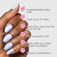 Olive & June Instant Mani Press On Nails (Glue) - 42 Fake Nails, HD Crisp White — image 4