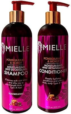 Mielle Pomegranate & Honey Moisturizing/Detangling Shampoo and Conditioner Set 12 fl. oz Each