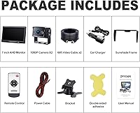 DVKNM TZ102 7″ Dual Backup Camera Kit — image 6