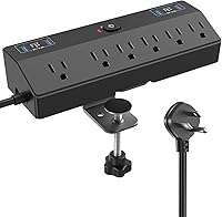 JXGUCAT Desk Clamp Power Strip with 40W Fast Charging Station — image 1