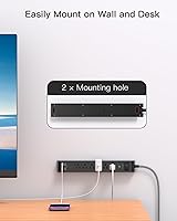 Mifaso Flat Plug Extension Cord 25FT Surge Protector Power Strip — image 7