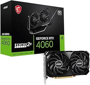 MSI GeForce RTX 4060 Ventus 2X 8GB OC Graphics Card