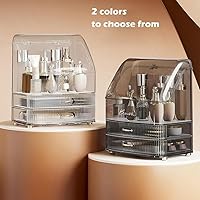 Bleutty Clear Makeup Organizer with Drawers and Lid - Black — image 5