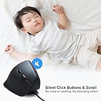 SANWA Wired Ergonomic Mouse — image 3